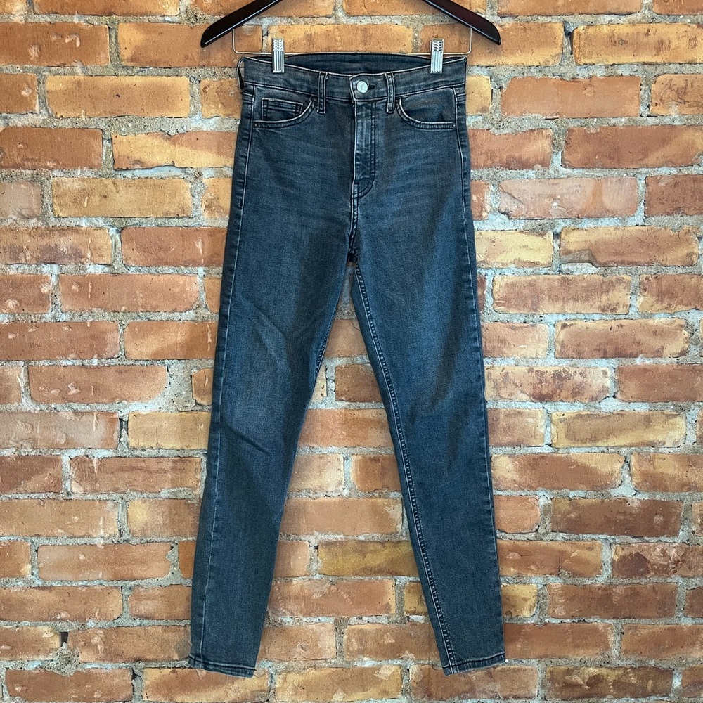 Topshop + Skinny Jeans + Black + Size 26